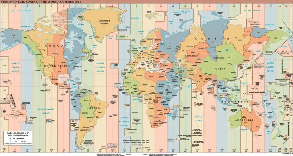 Standard Time Zones of the World