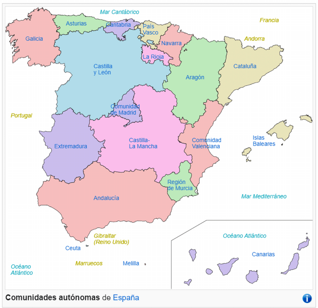 map spain